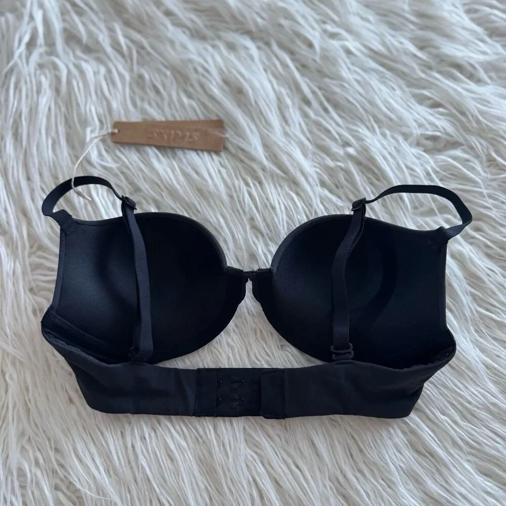Skims Fits Everybody Push Up Demi Bra Onyx Size 30B - Picture 5 of 7
